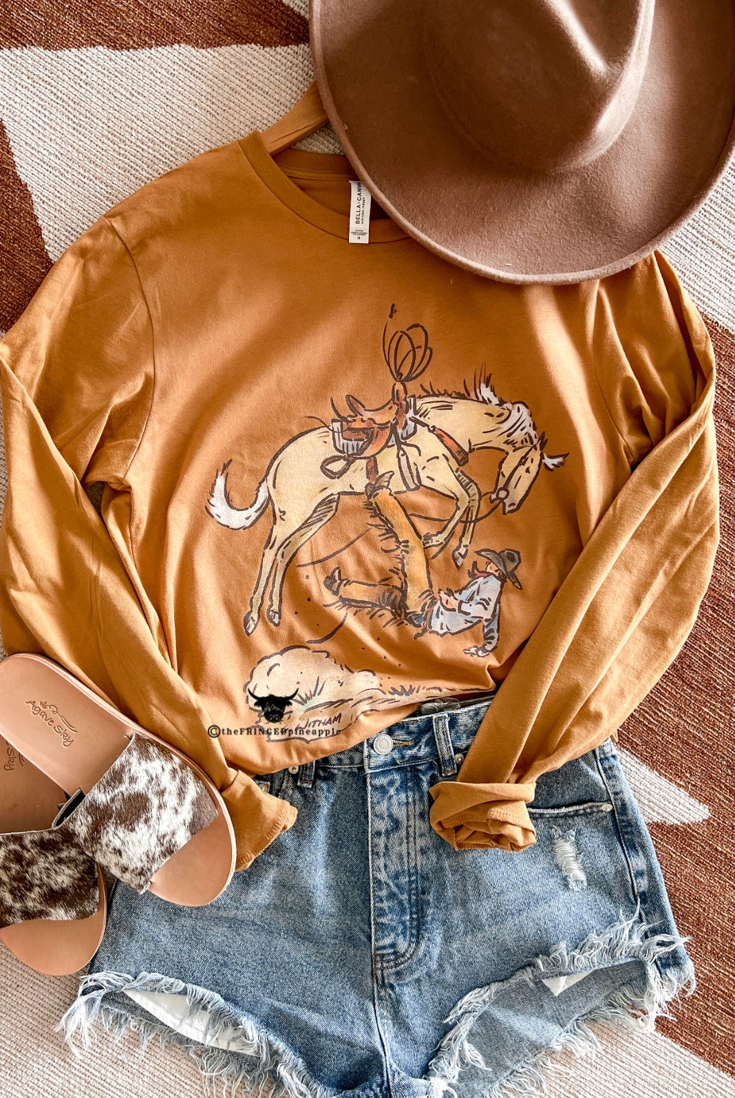 Horse Sandwich Buck Off (Long Sleeve)(Chestnut)