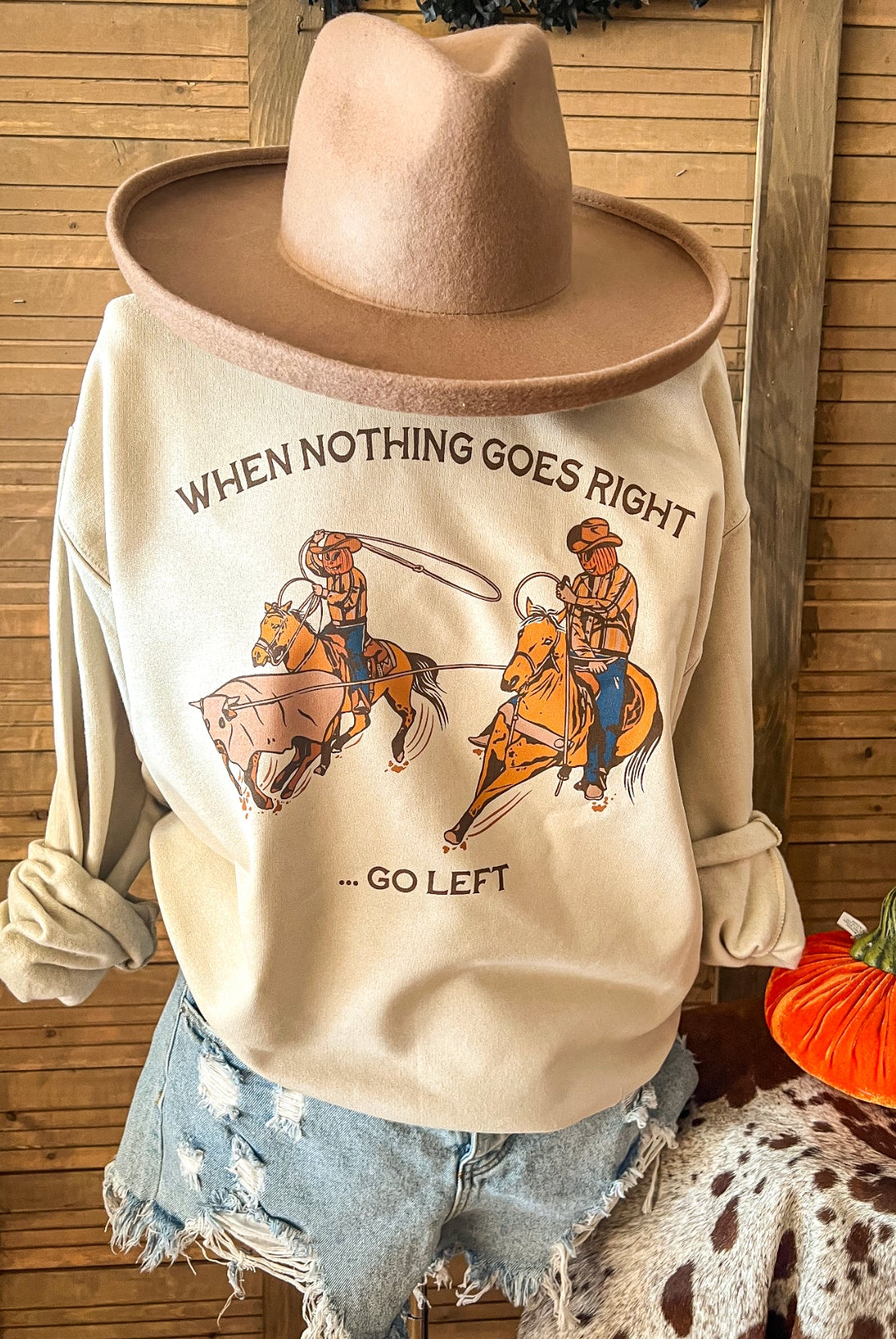 Pumpkin Team Roper Sweatshirt(sand)