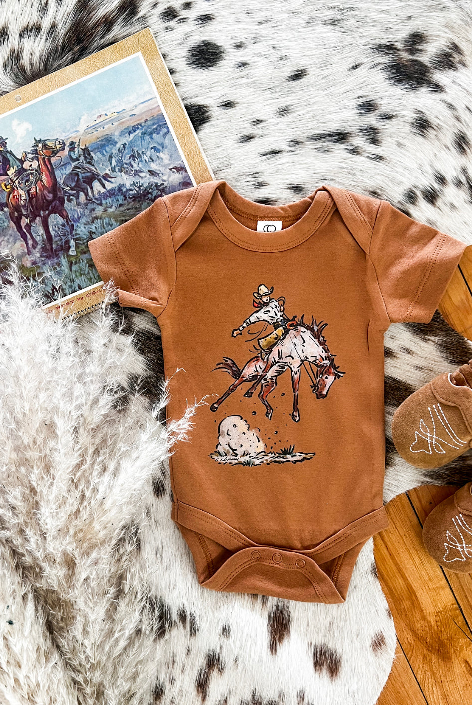 Cody Rank Roan Cowboy Onesie (little kid)(Ginger)