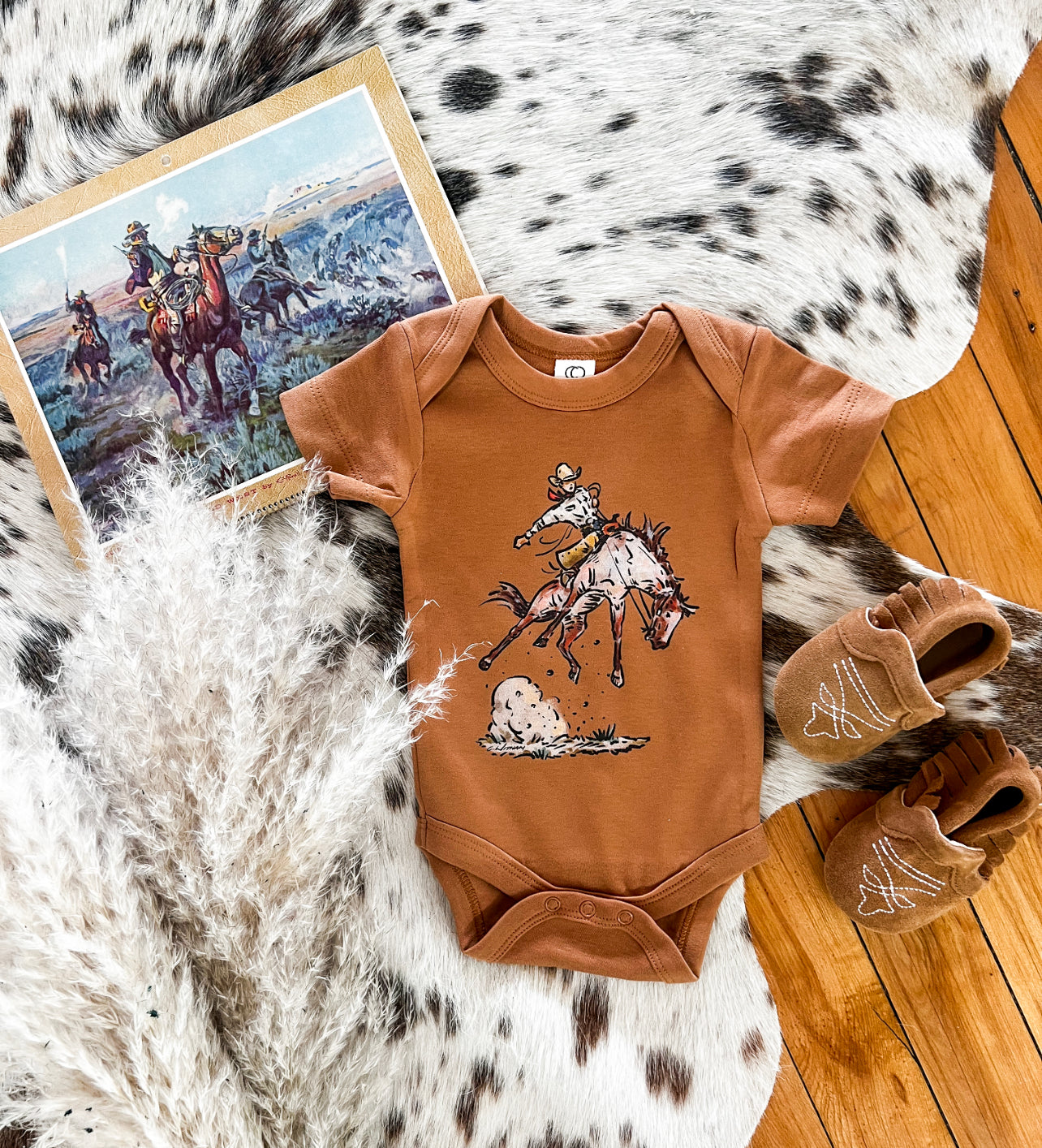 Cody Rank Roan Cowboy Onesie (little kid)(Ginger)