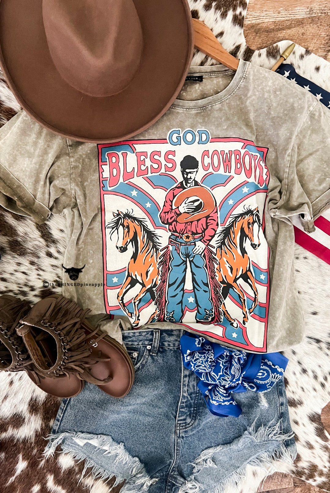 Western 4th Of July - God Bless Cowboys (Camel)