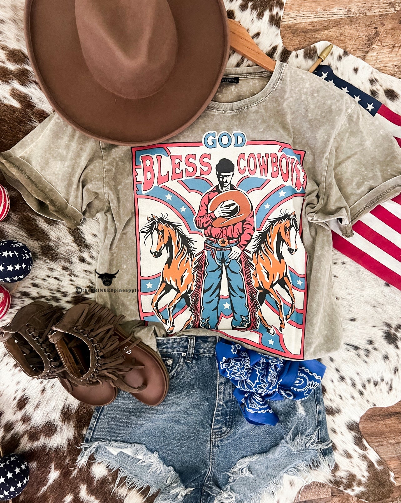 Western 4th Of July - God Bless Cowboys (Camel)