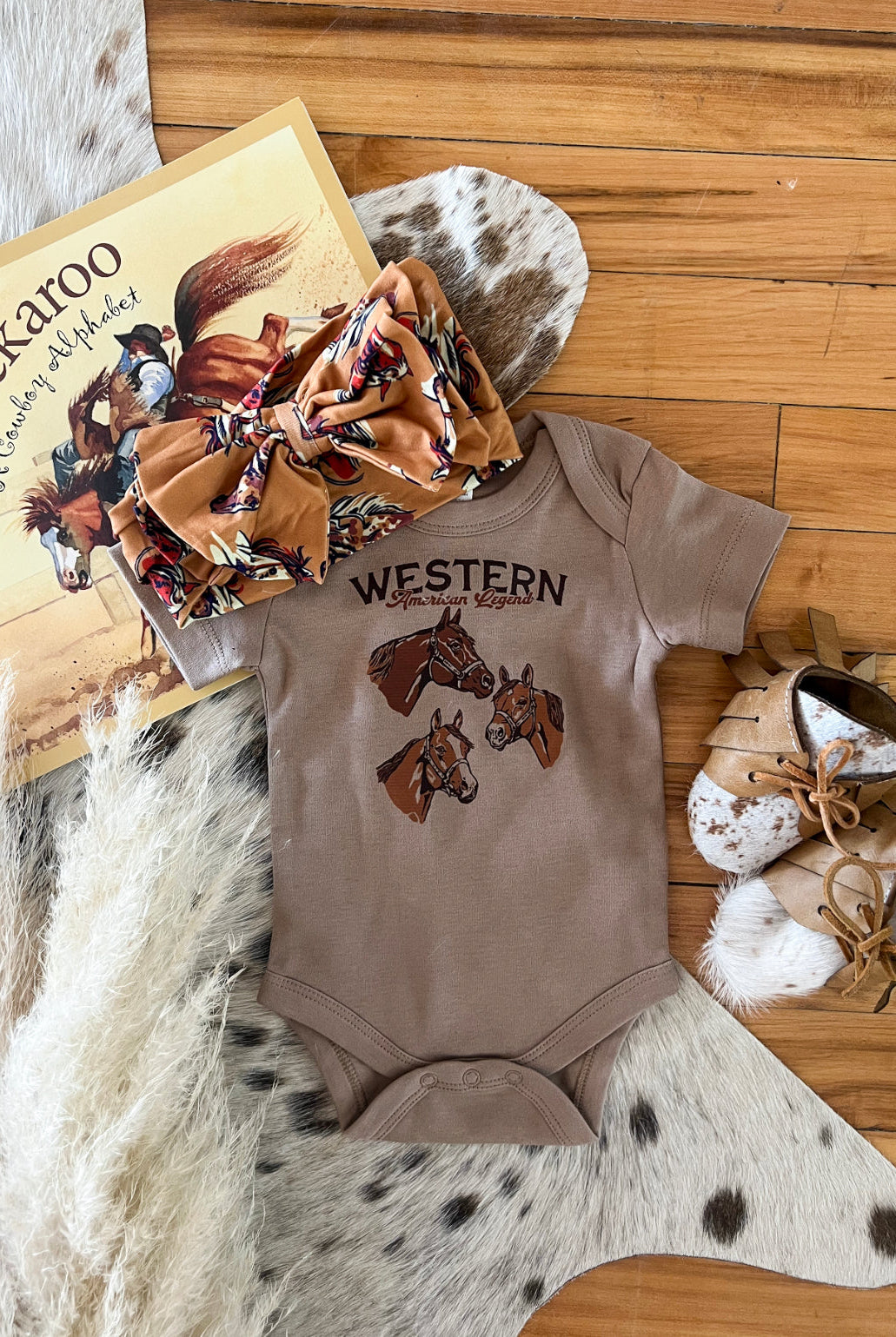 Western American Legend S/S Onesie (Infant)(Truffle)