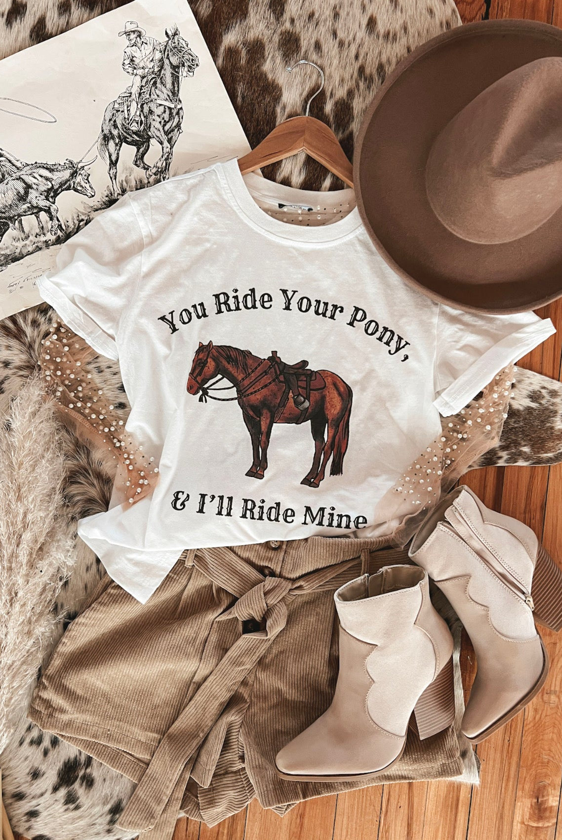 You Ride Your Pony I’ll Ride Mine S/S Tee (Adult)(White)