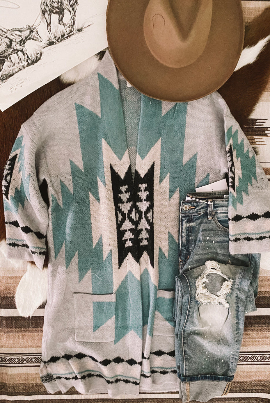 Wild Horses Cardigan (blue)