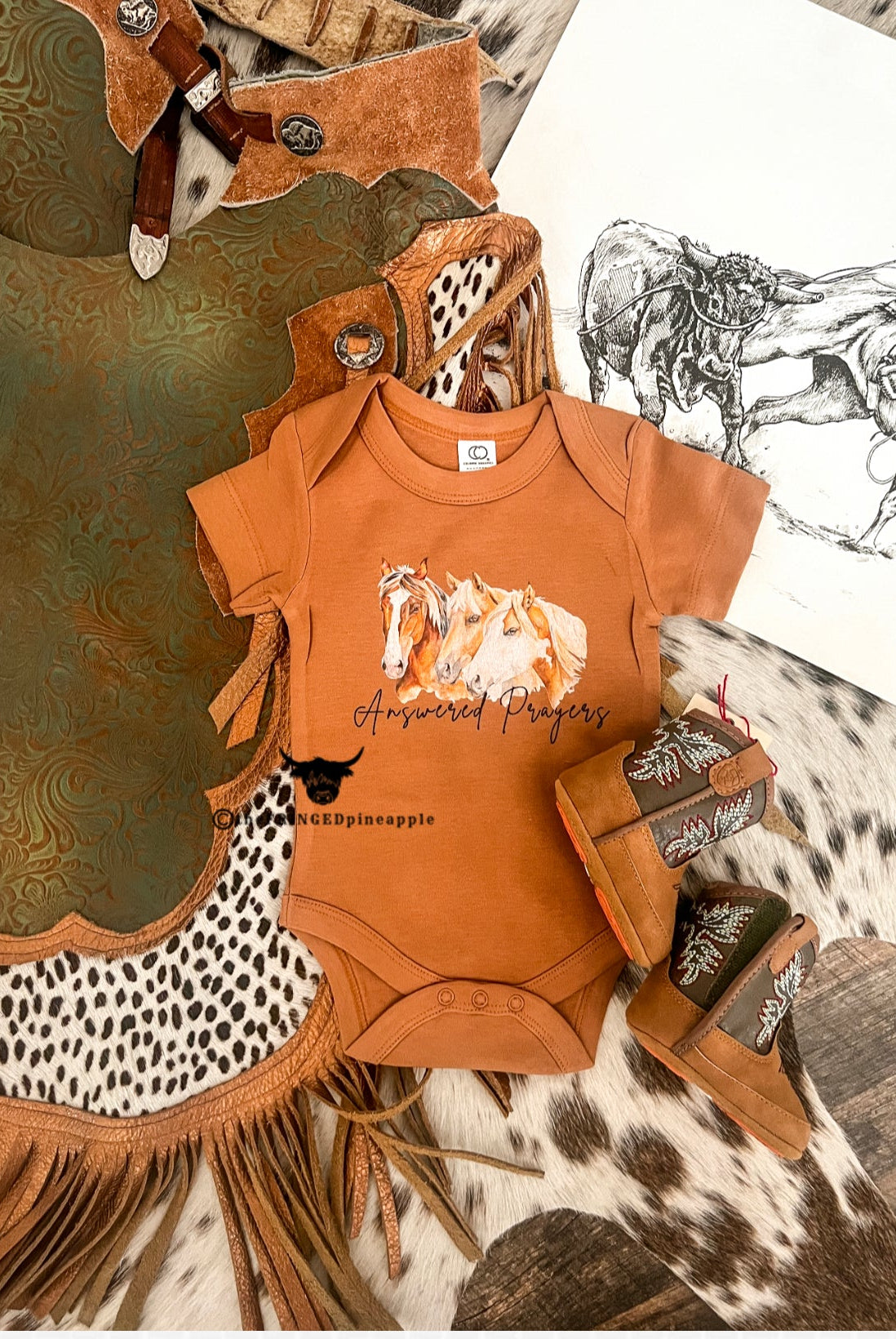 Answered Prayer Horses S/S Onesie/S/S Tee(little kid)