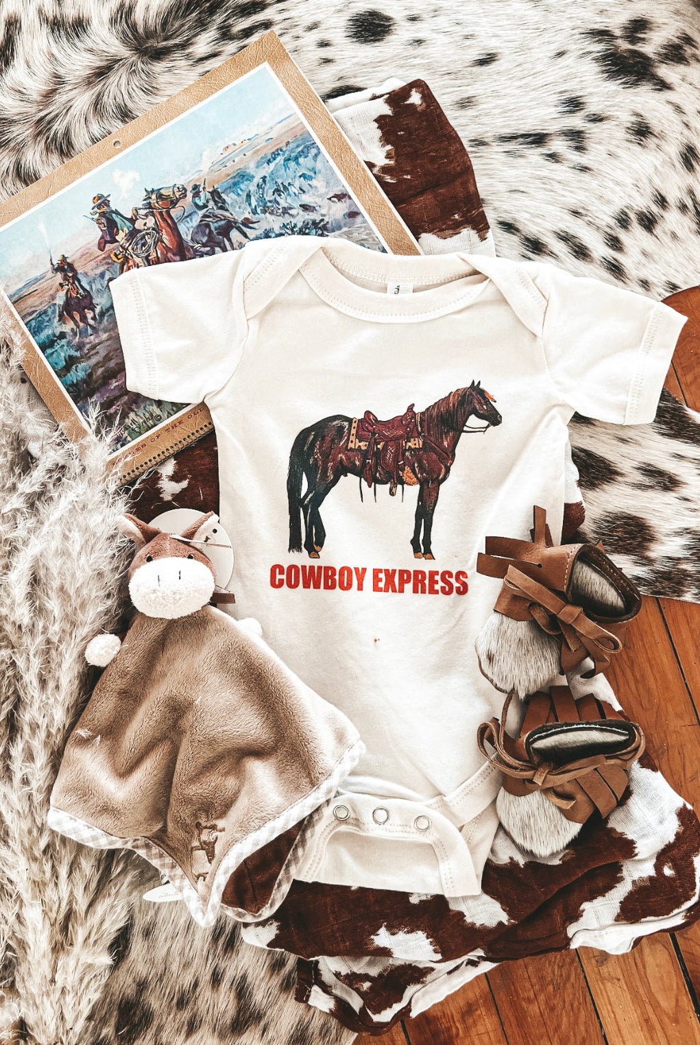 Cowboy Express Jack Design (Youth Onesie/Tee)(cream)