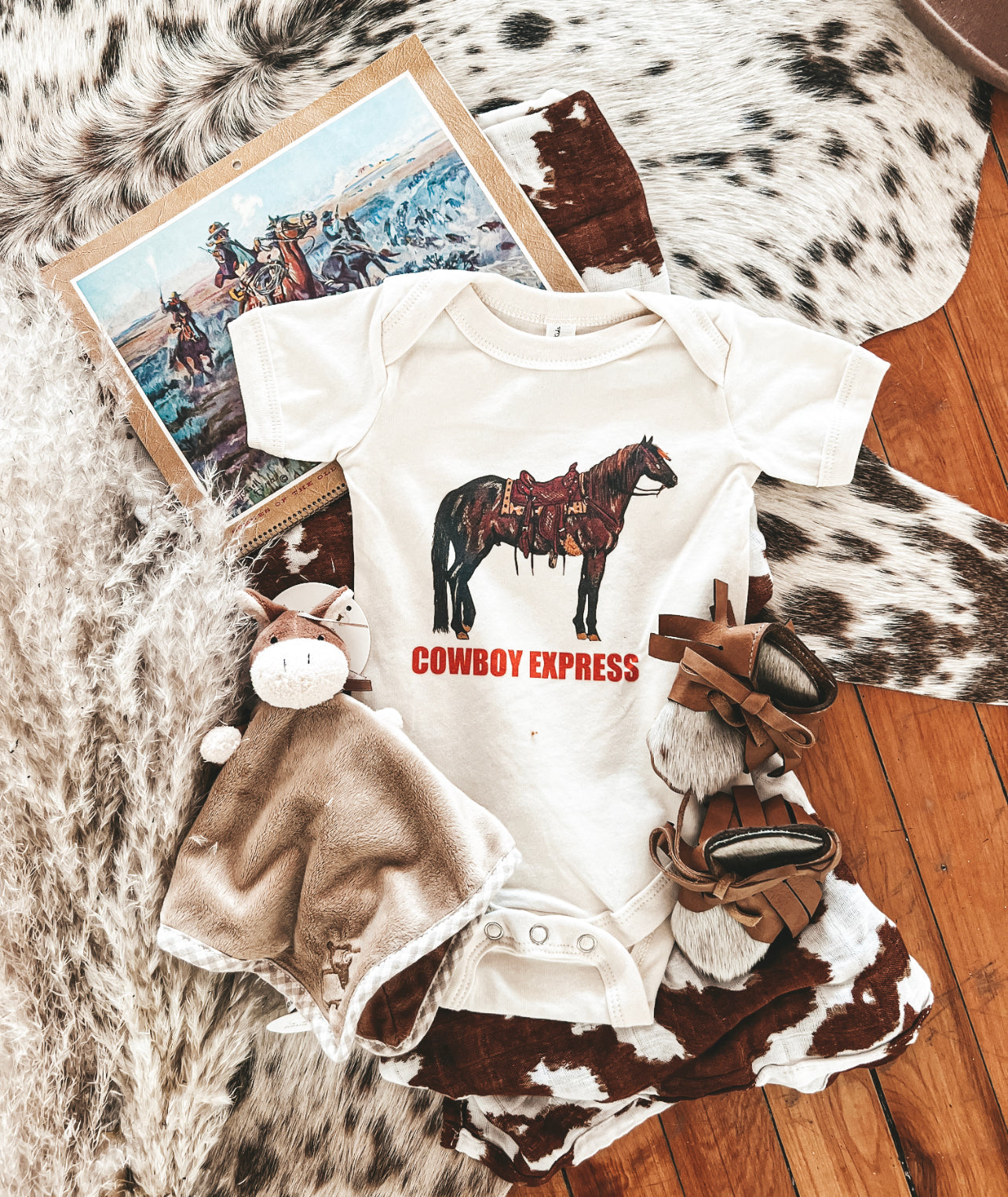 Cowboy Express Jack Design (Youth Onesie/Tee)(cream)