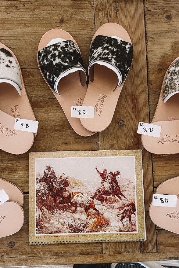 Cowhide Slides (CHOCOLATE)