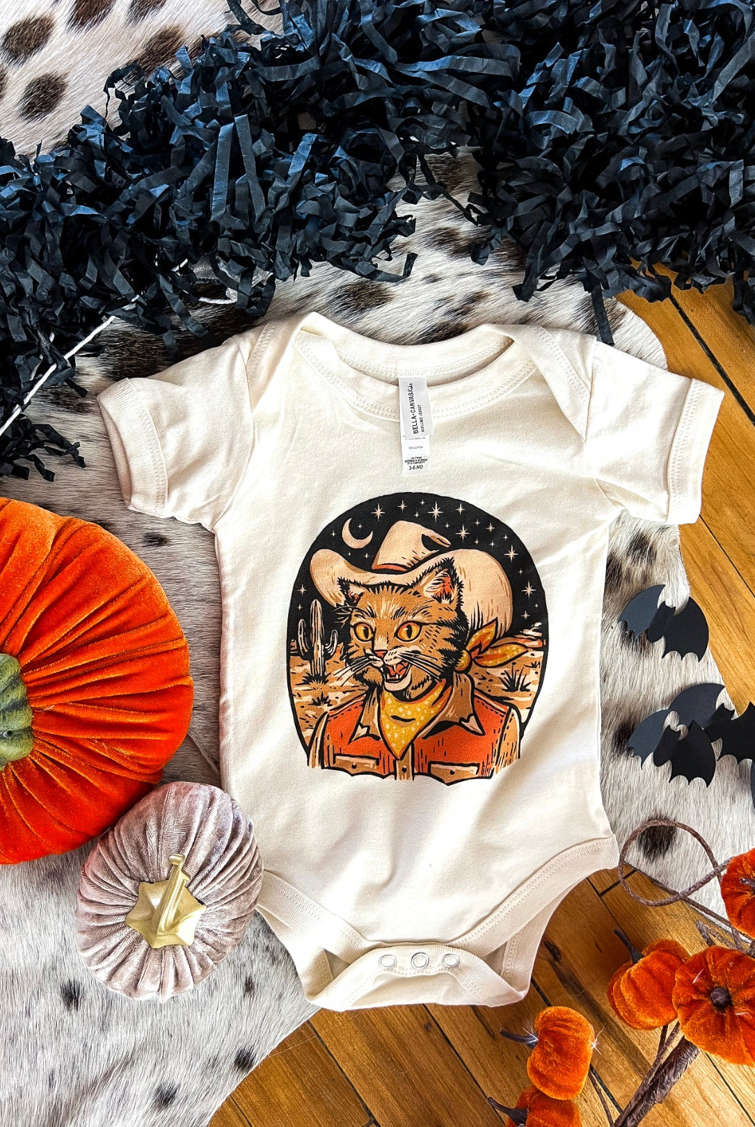 Halloween Cat Design (Youth Onesie/Tee)(cream)
