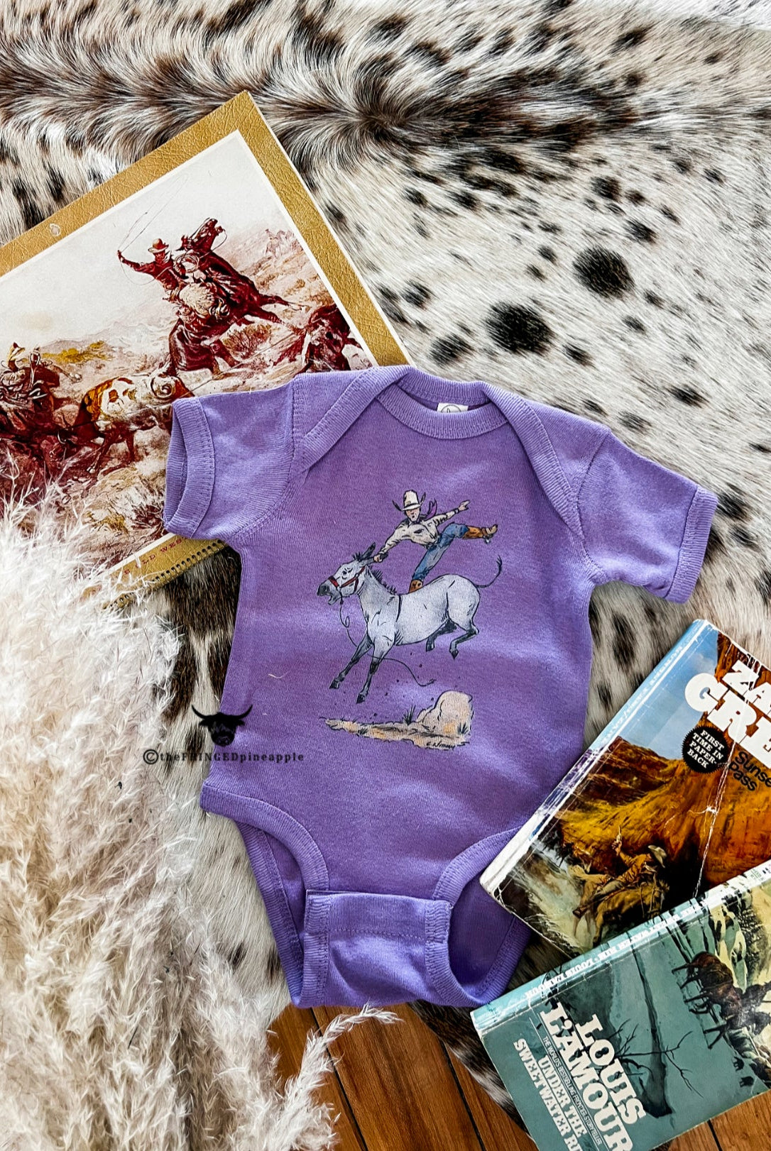 Broncy Donkey Onesie/Tee (Purple) (little kid)