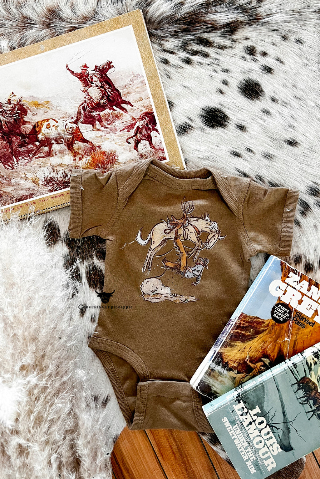 Horse Sandwich Cowboy Buck off(onesies/tee) (coyate) (little kid)