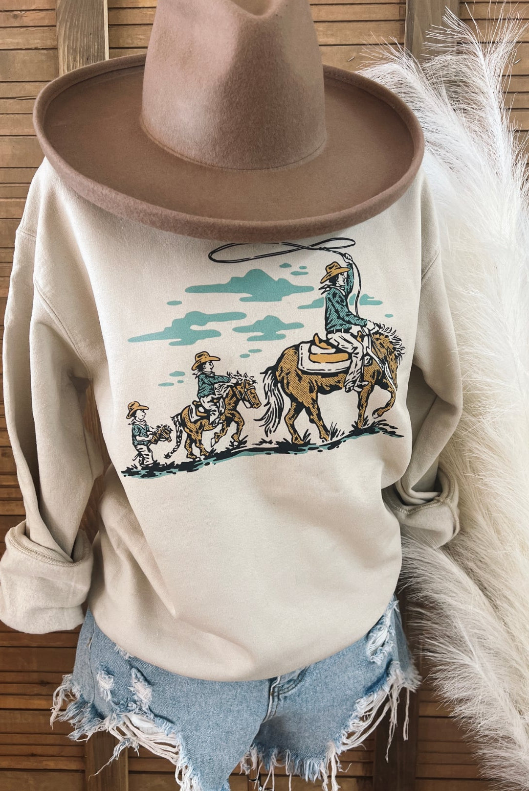 Cowboy Evolution Sweatshirt(Adult)(Taupe)