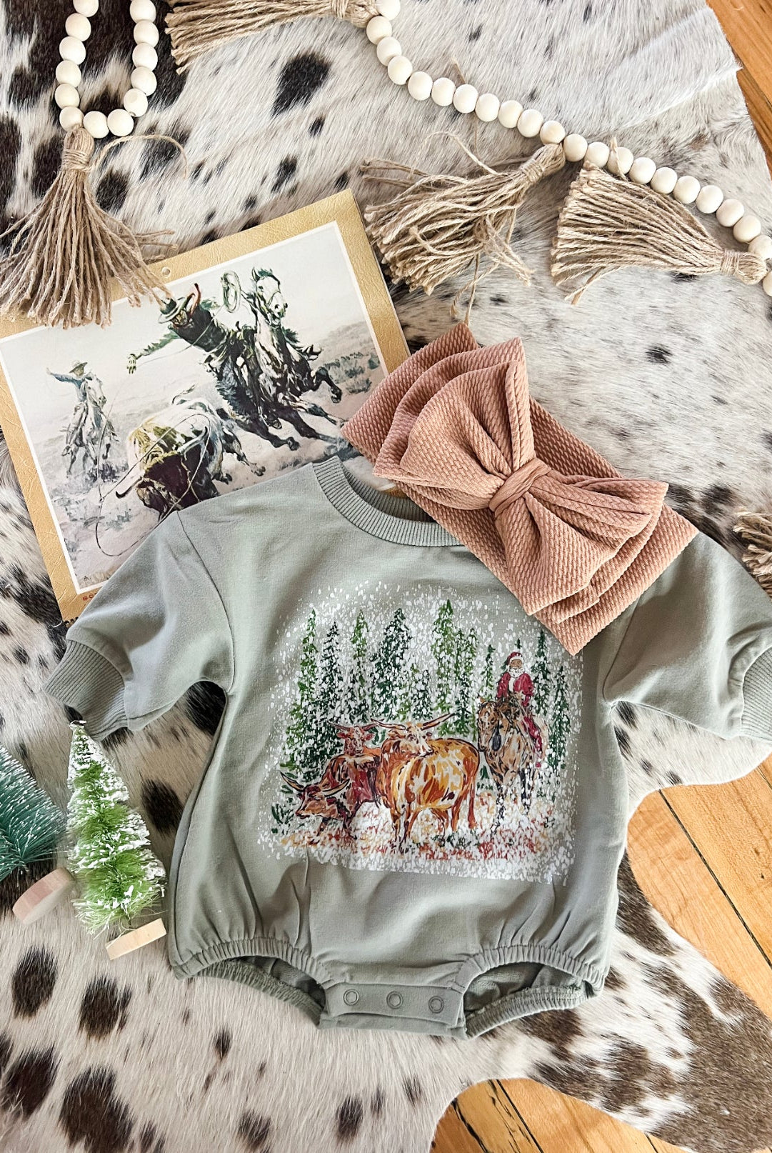 Santa Herding Bubble Romper