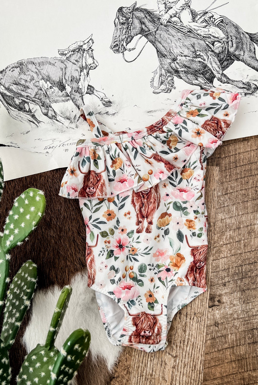 Highland Ruffle Swimsuit 0-3m (4xs)