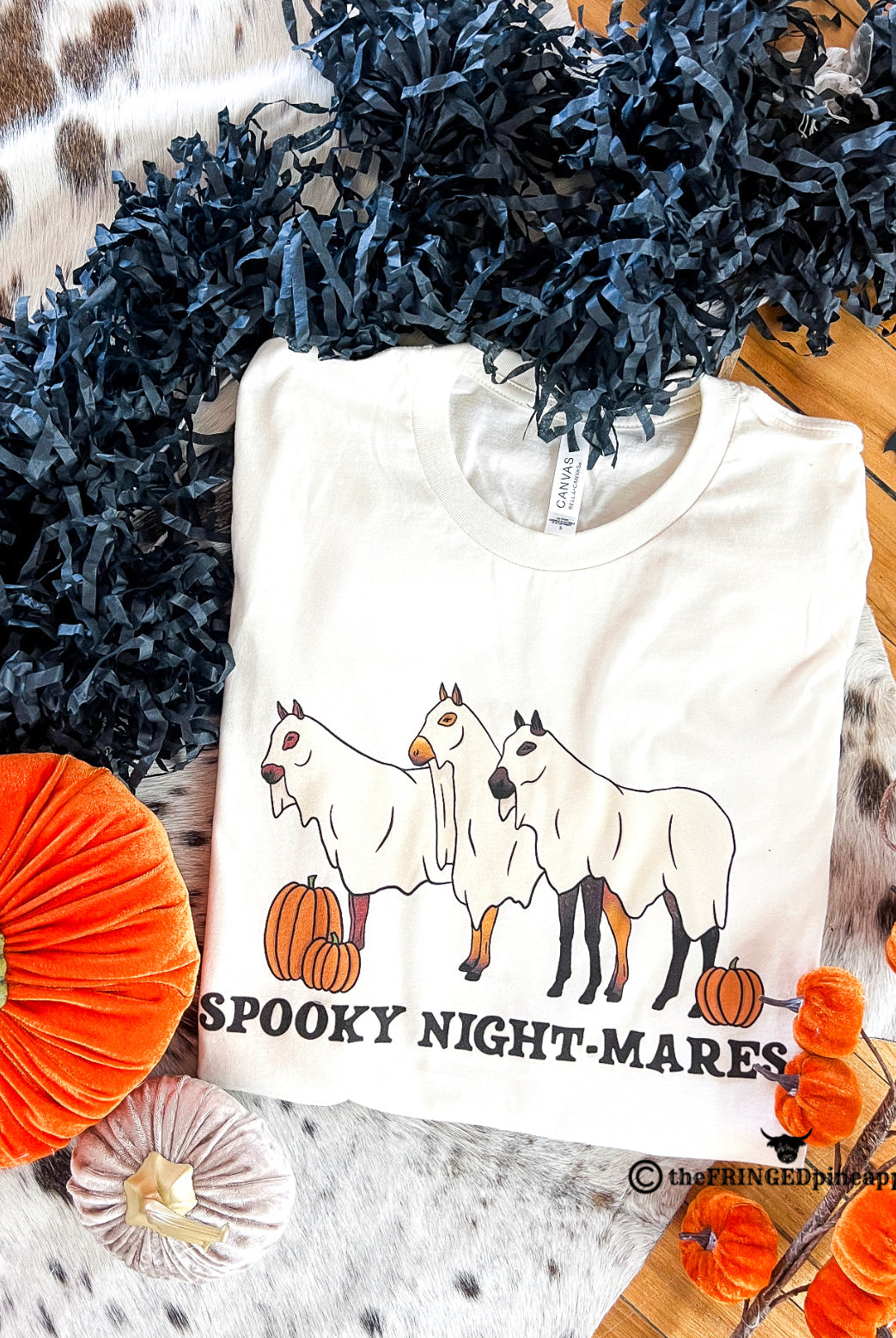 Halloween Spooky NightMARES Design Tee or Sweatshirt (cream) (Adult)
