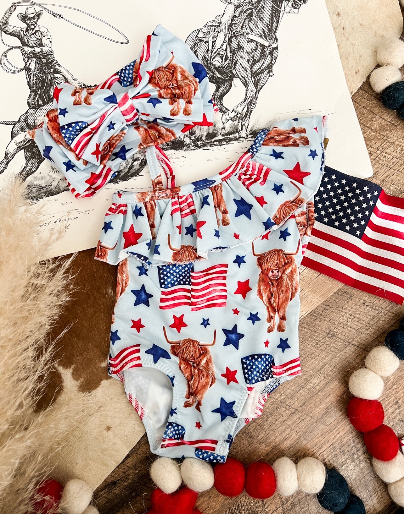 Flag Highland Swimsuit - blue (final sale)