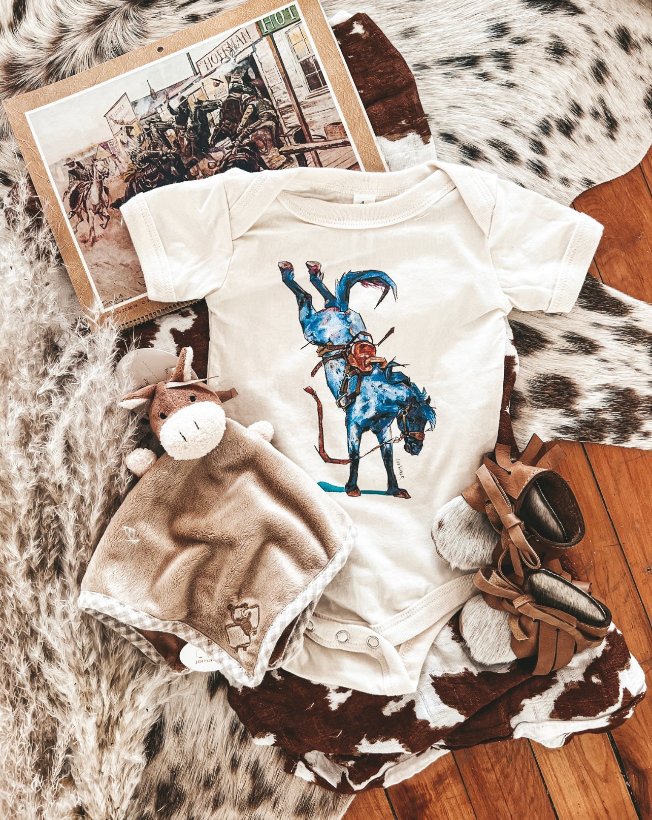 Buckin’ Roan Design (Youth Onesie/Tee)(cream)