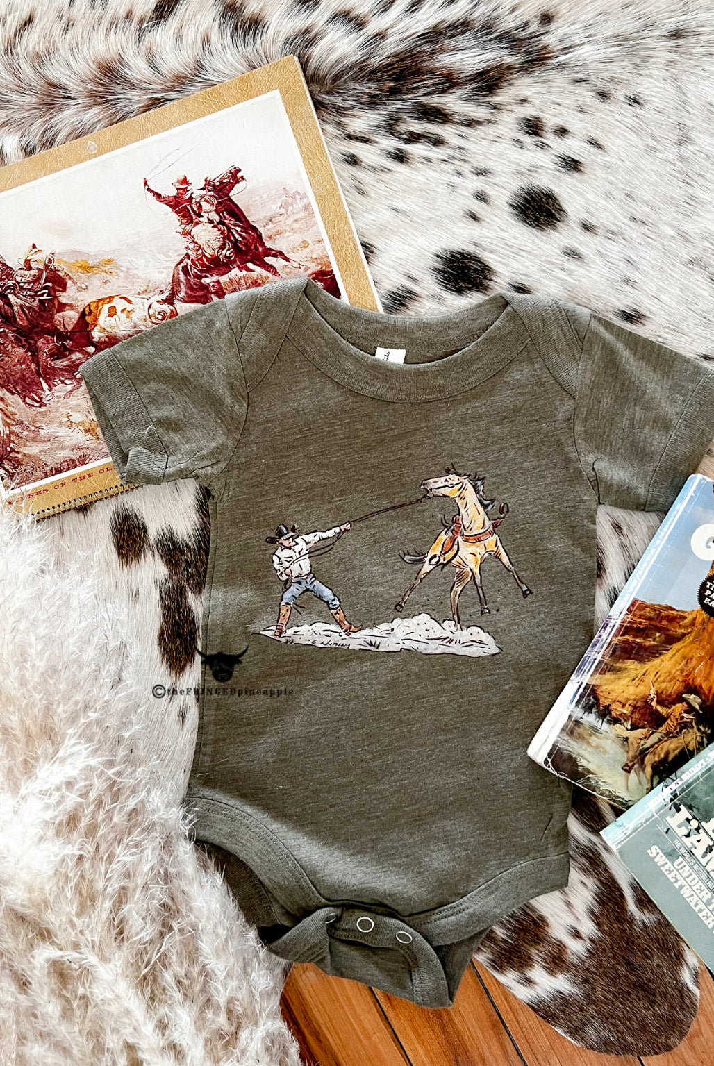 Hold Your Horses Onesie/Tee (army green) (little kid)