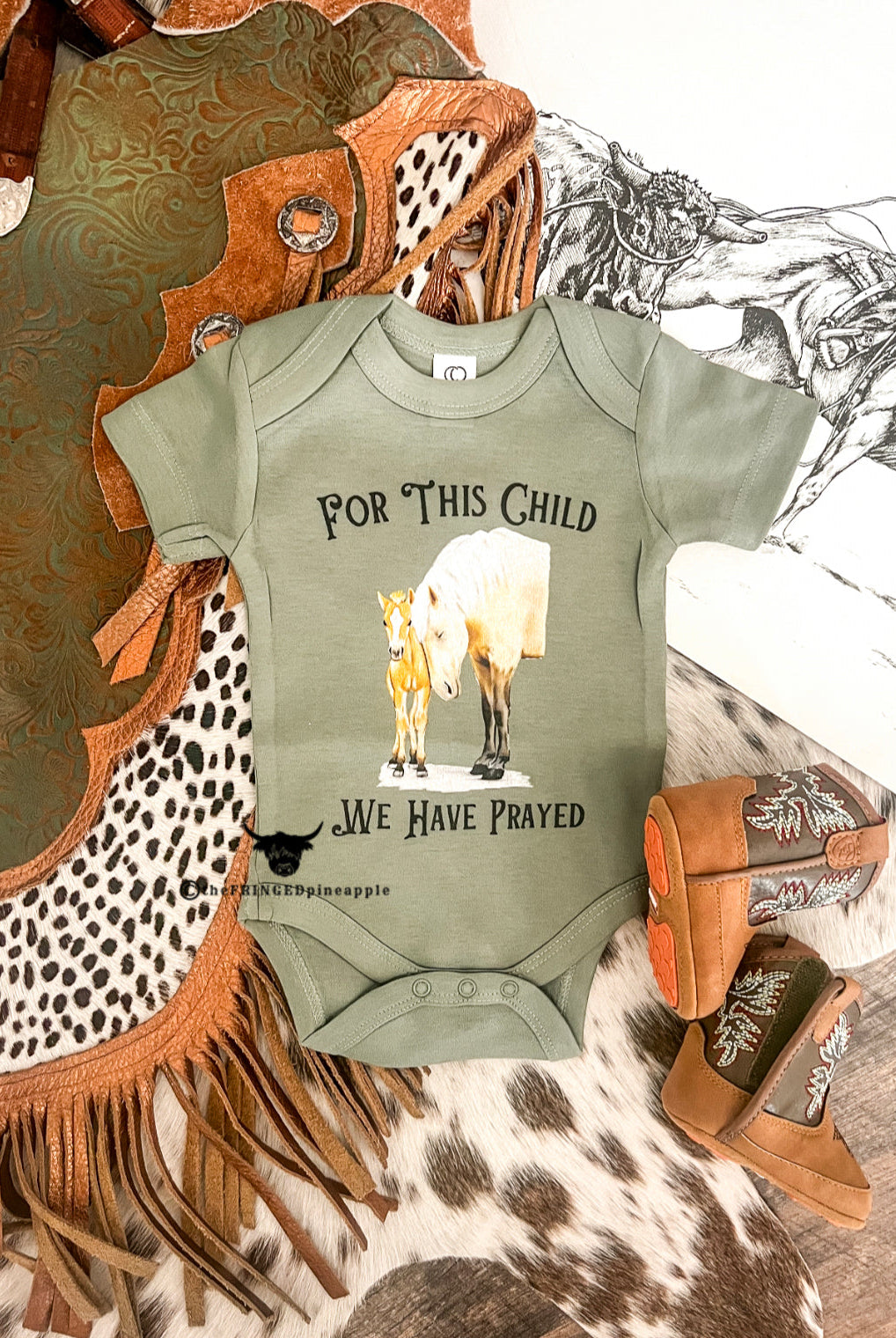 For This Child Onesie /Tee(little kid)(green)