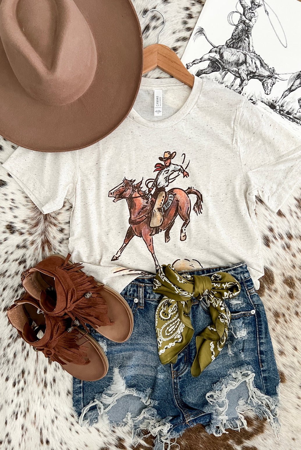 Cody Horse S/S Tee(Adult)(Cream)