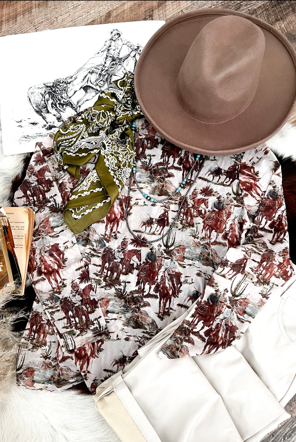 Western Desperado Sheer Top