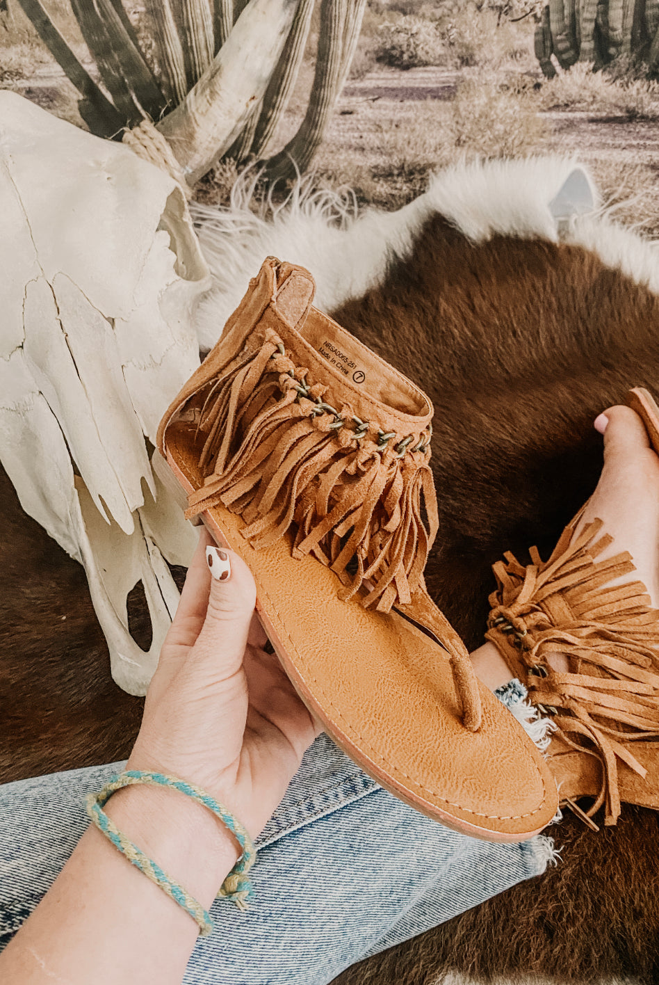 Fringe Is Life Sandals (tan) 2.0