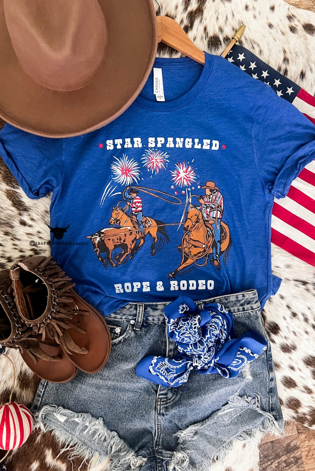 Western 4th Of July - Team Ropers (True Royal)