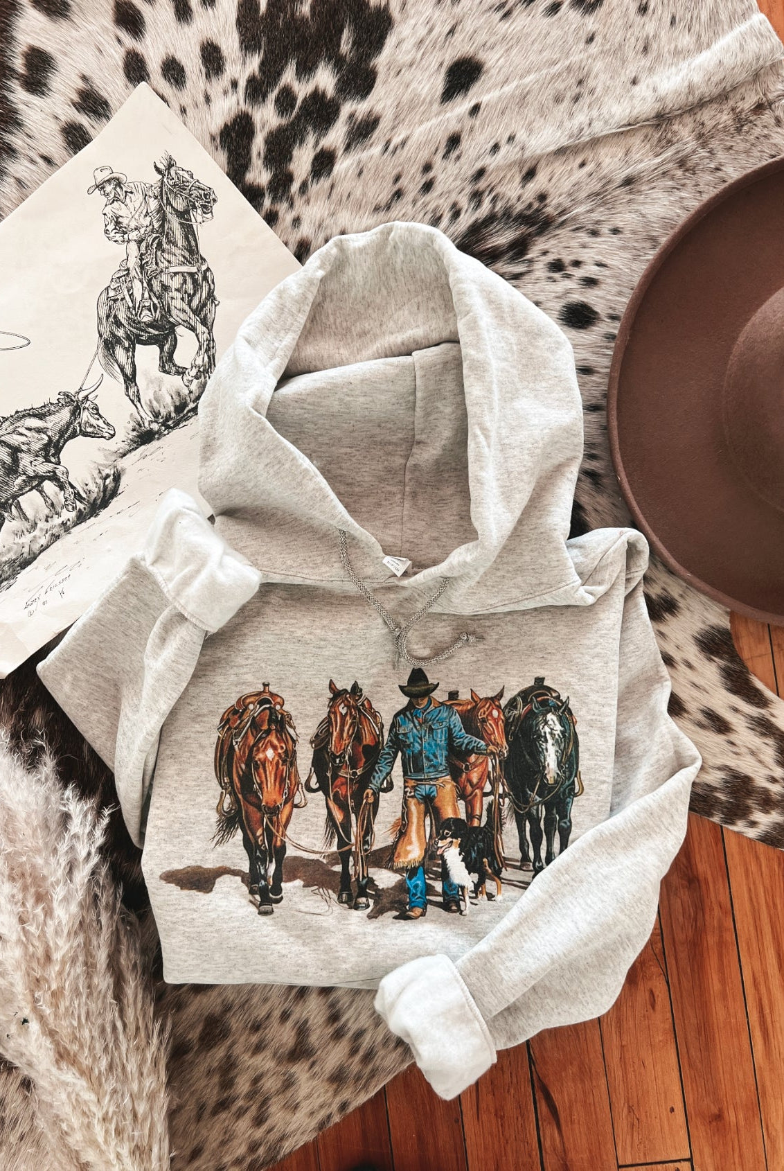 Leader Of The Pack Hoodie (oatmeal)(Fringed Exclusive)