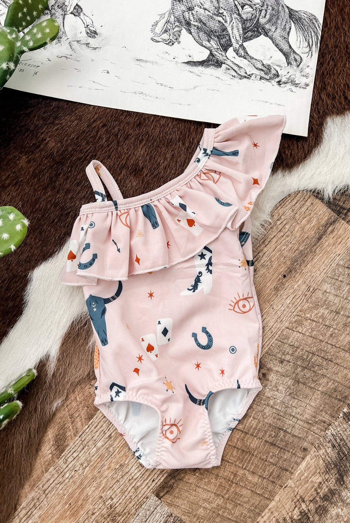Wild Card Ruffle Swimsuit 0-3m (4xs)