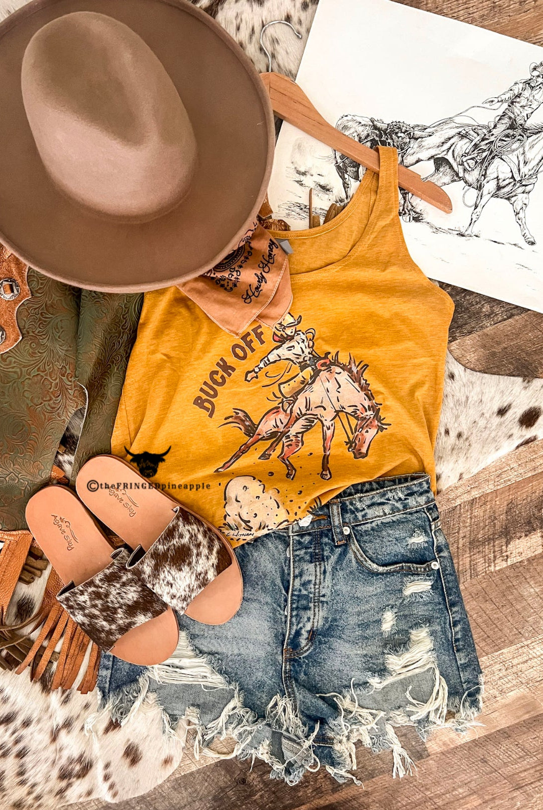 Buck Off Tank (Mustard)