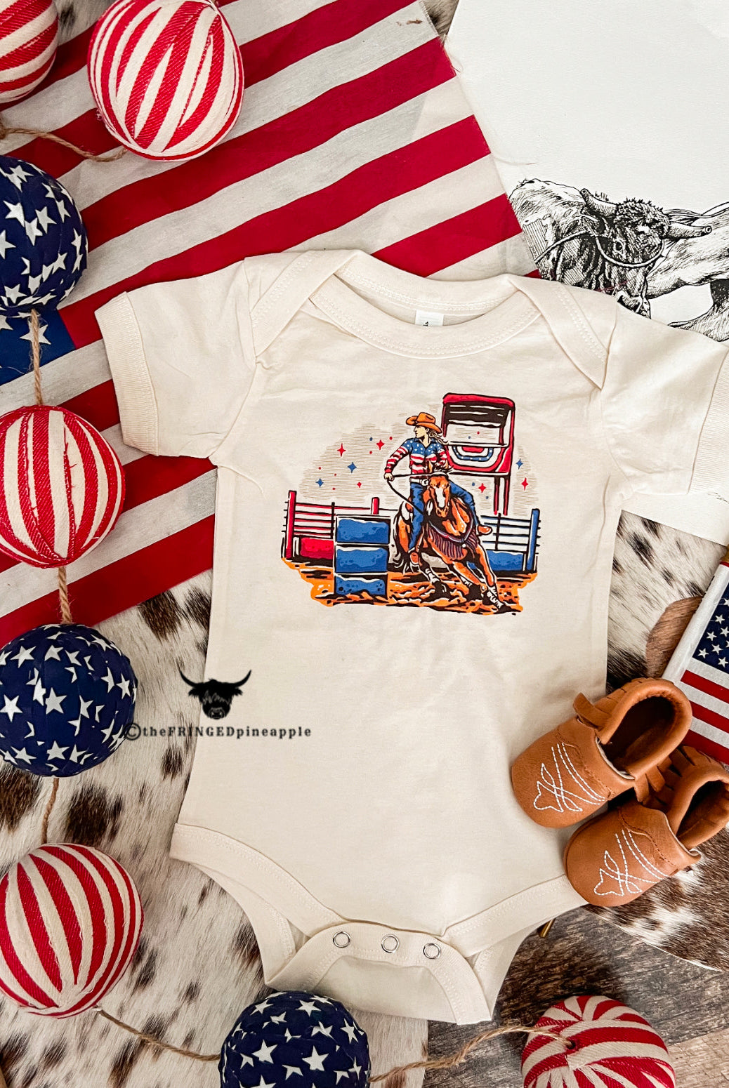 Western 4th Of July - Barrel Racer (Infant/Toddler/Youth)
