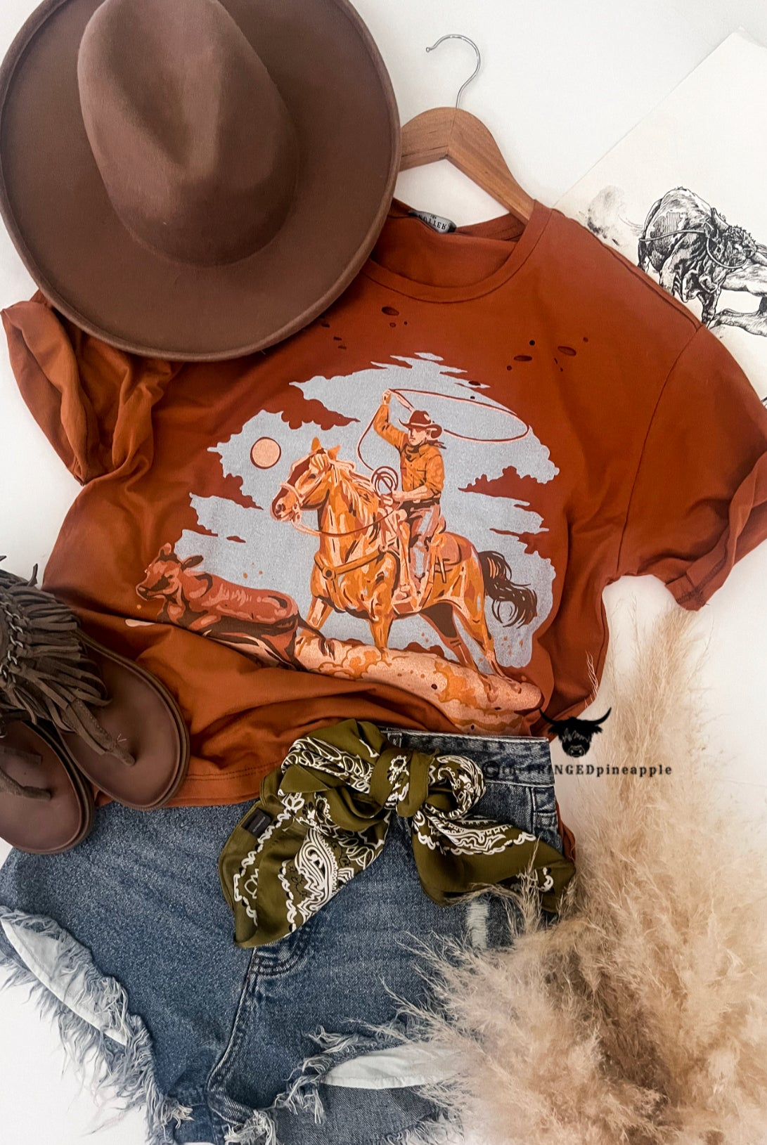 Calf Roper TEE (sienna)
