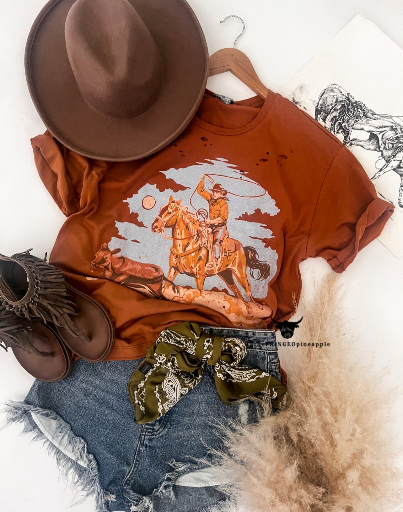 Calf Roper TEE (sienna)