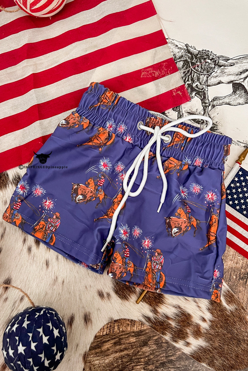 Western 4 Of July-Team Roper Shorts(little kid)