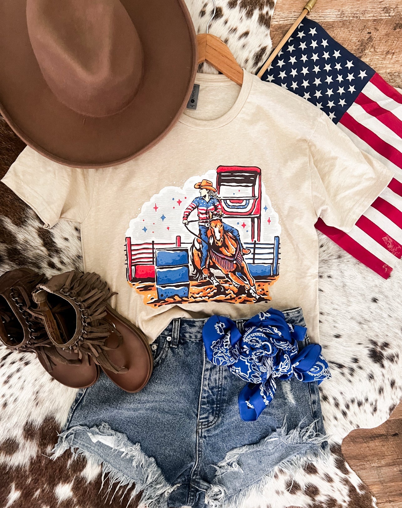 Western 4th Of July - Barrel Racer