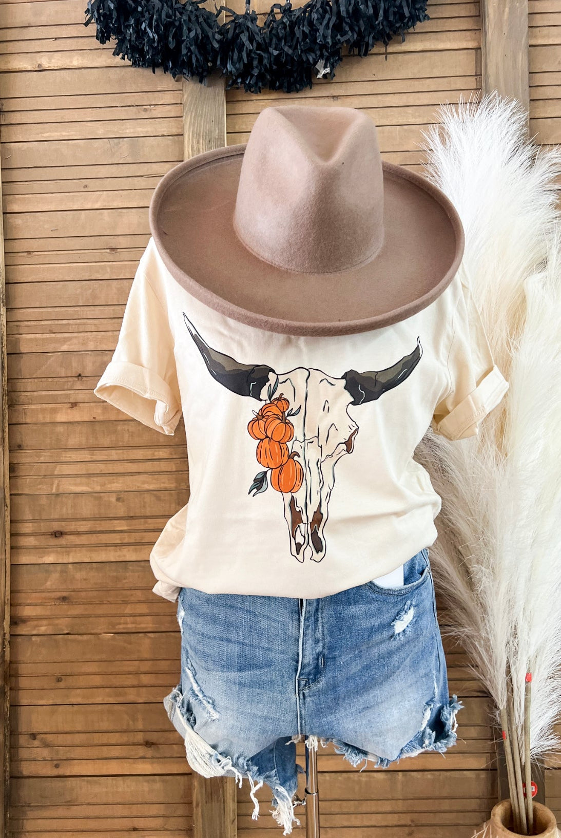 Pumpkin Bullskull Halloween Tee(Fringed exclusive)