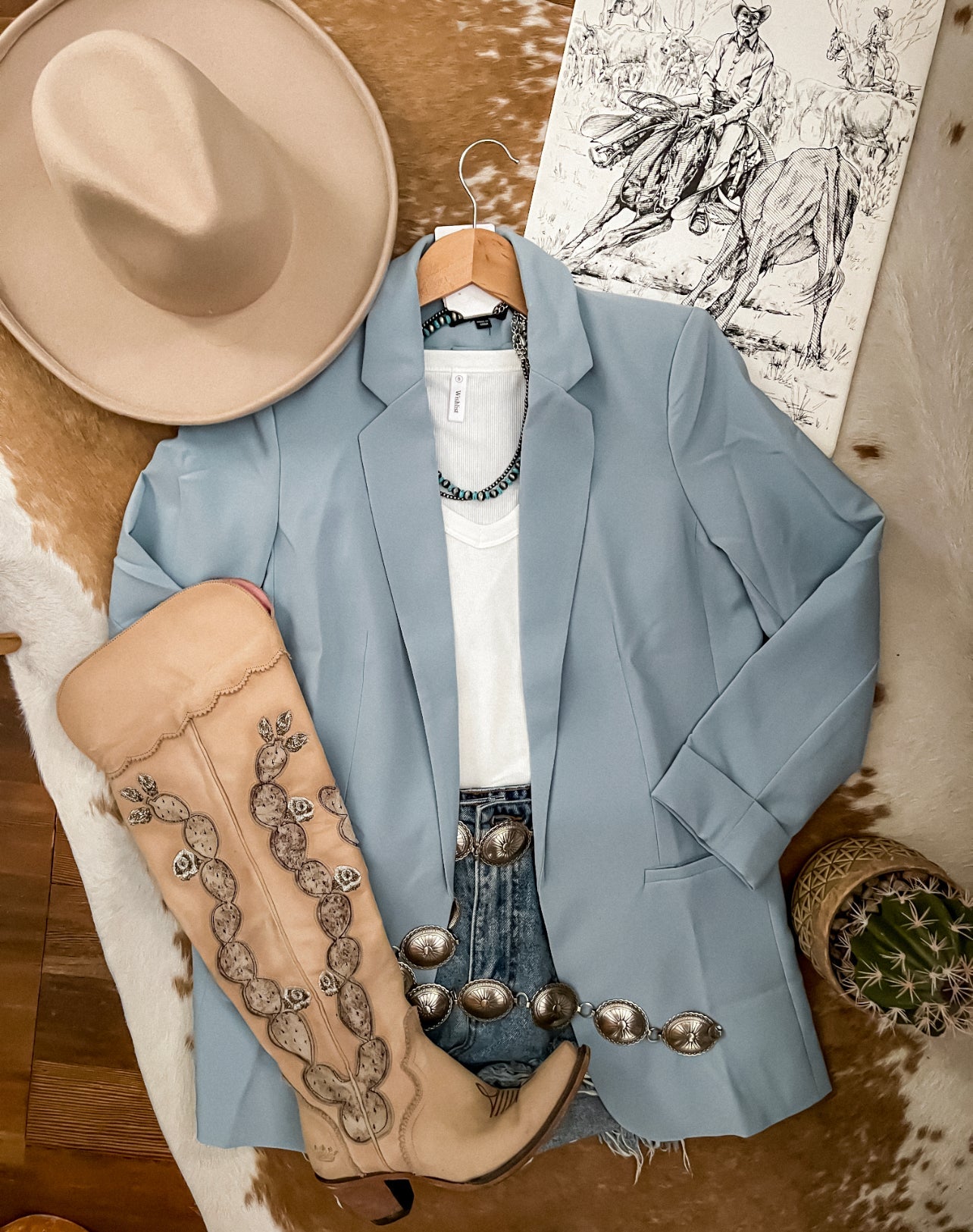Lasso Blazer (blue stone)