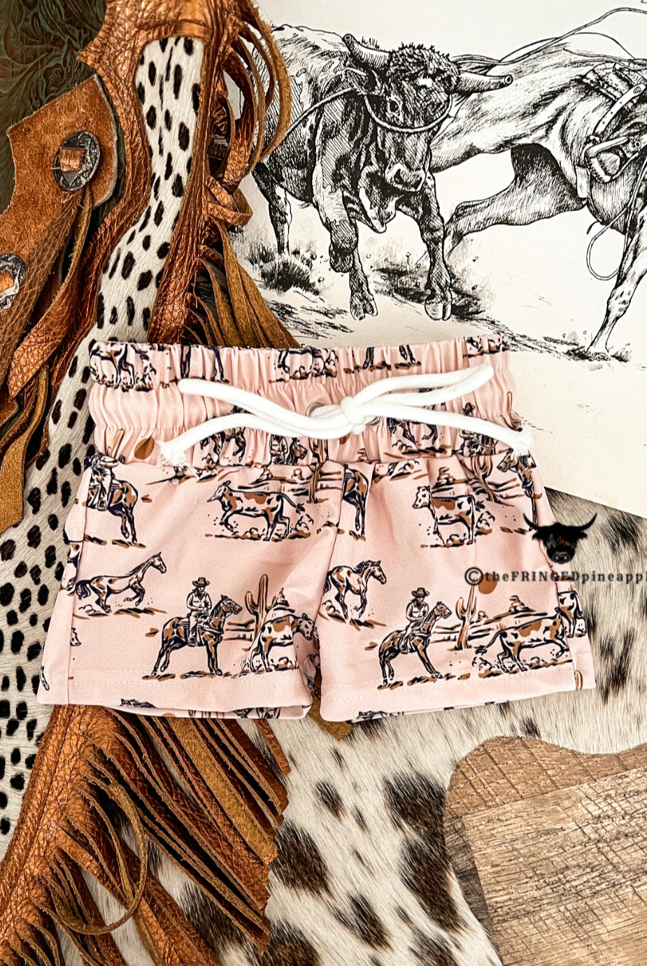 The Desert Runaway Cowboy Swim Trunks(little kid)(TFP EXCLUSIVE) O-3m (4xs)