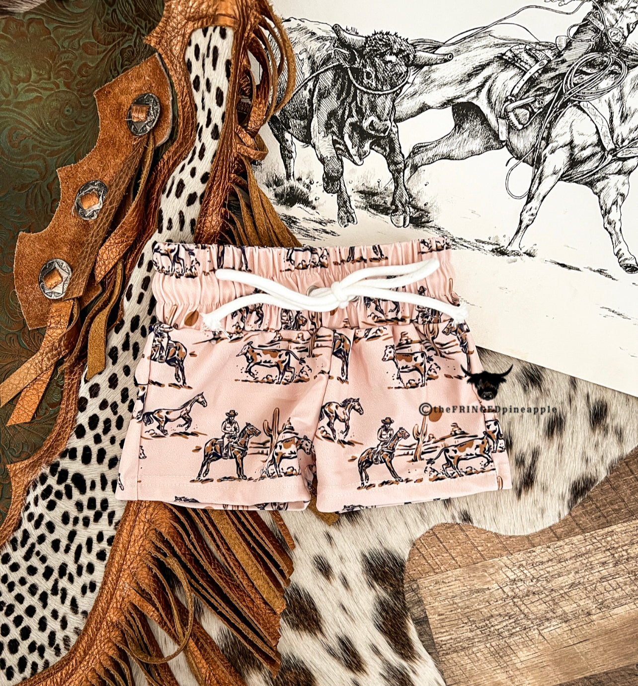 The Desert Runaway Cowboy Swim Trunks(little kid)(TFP EXCLUSIVE) O-3m (4xs)