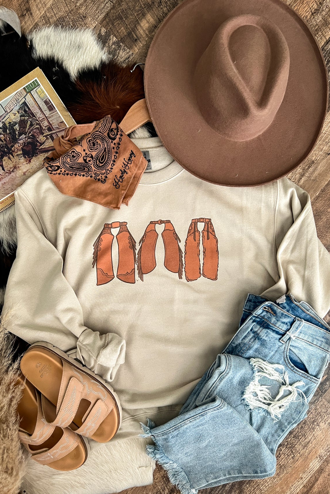 Chaps Sweatshirt (Adult)(Taupe)