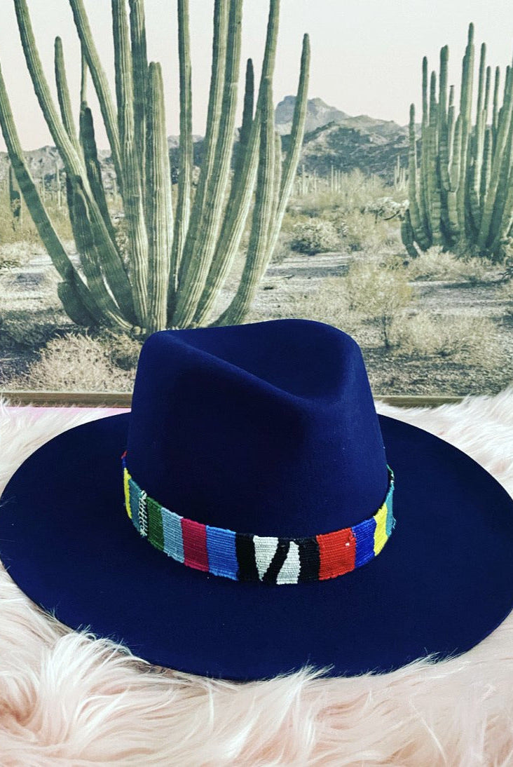 Say When Hat (Navy - Embellished Hat Band)