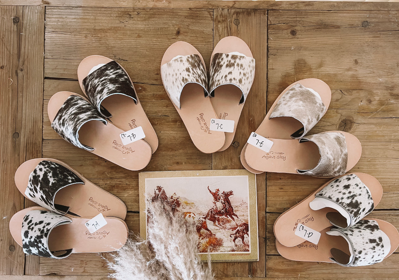 Cowhide Slides (CHOCOLATE)