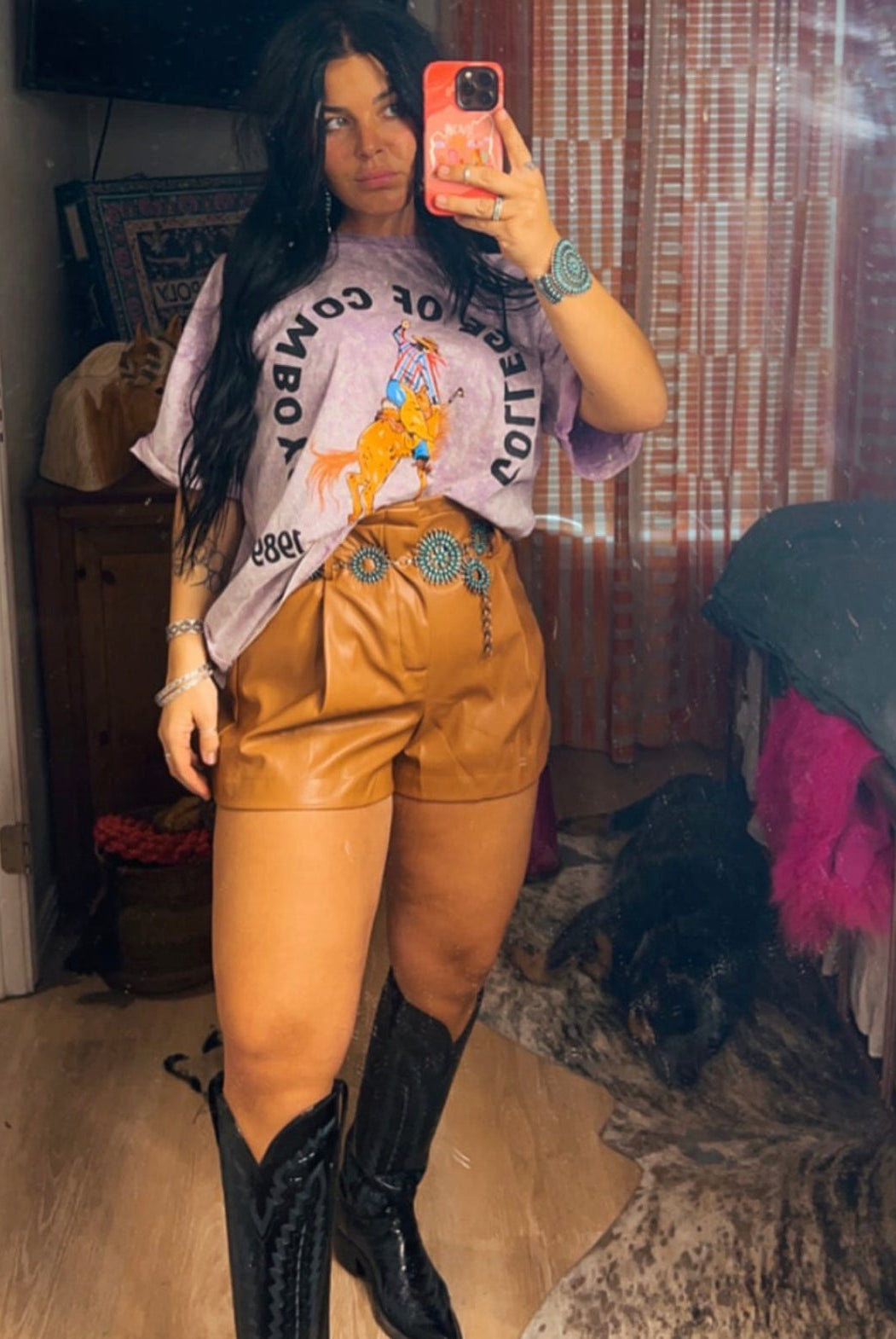 College Of Cowboys Tee(Stone Purple)