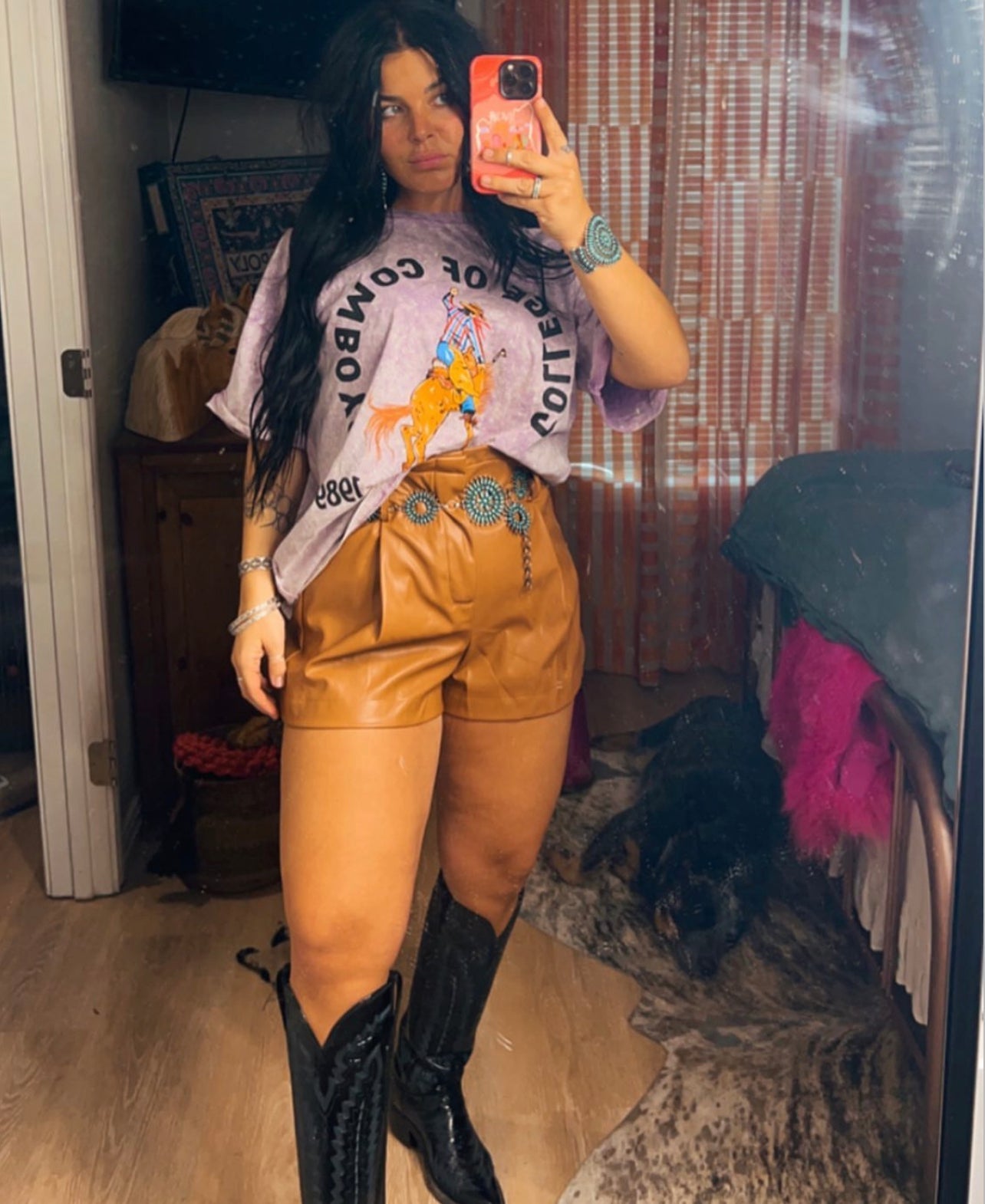 College Of Cowboys Tee(Stone Purple)