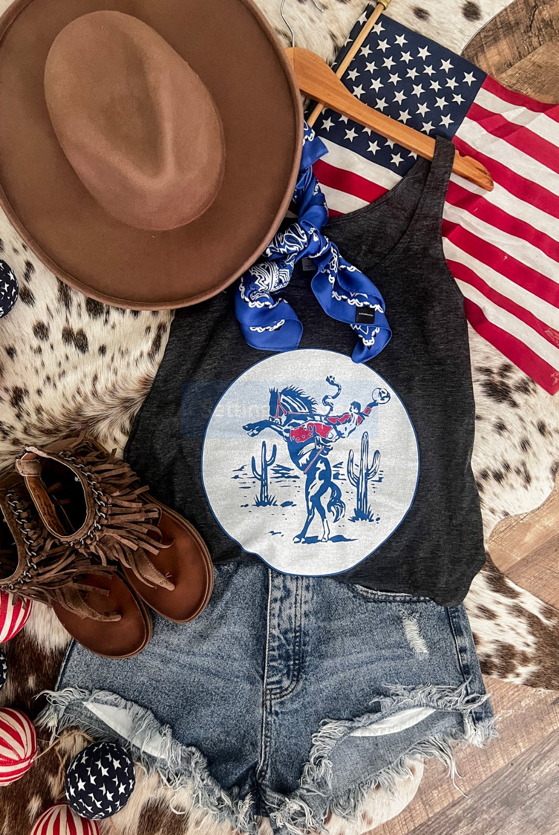 Western 4th Of July - Desert American CowboyTank