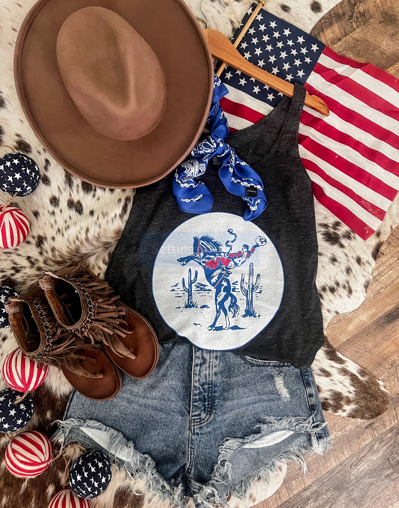 Western 4th Of July - Desert American CowboyTank