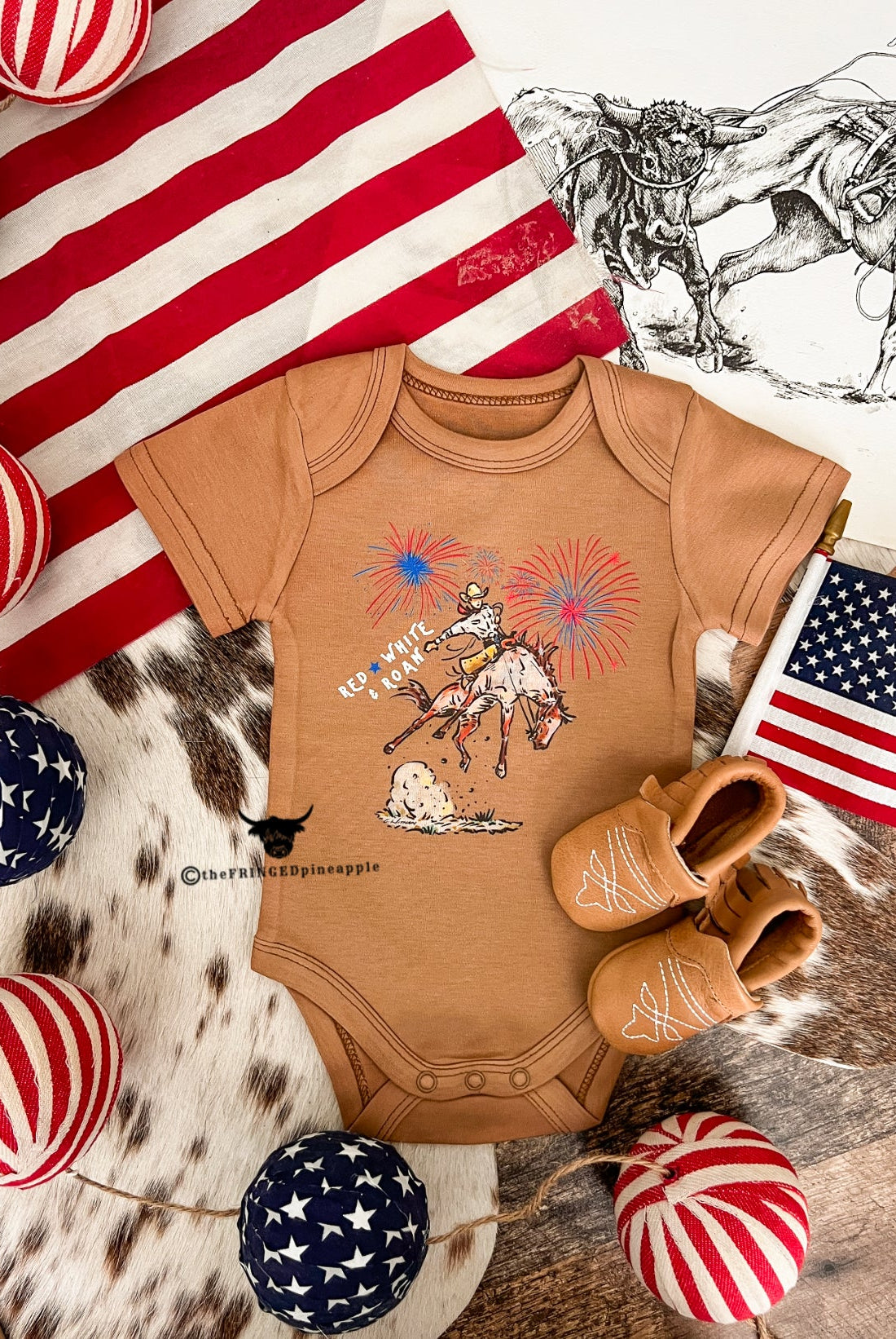Western 4th Of July - Red White ROan (Infant/Toddler/Youth)
