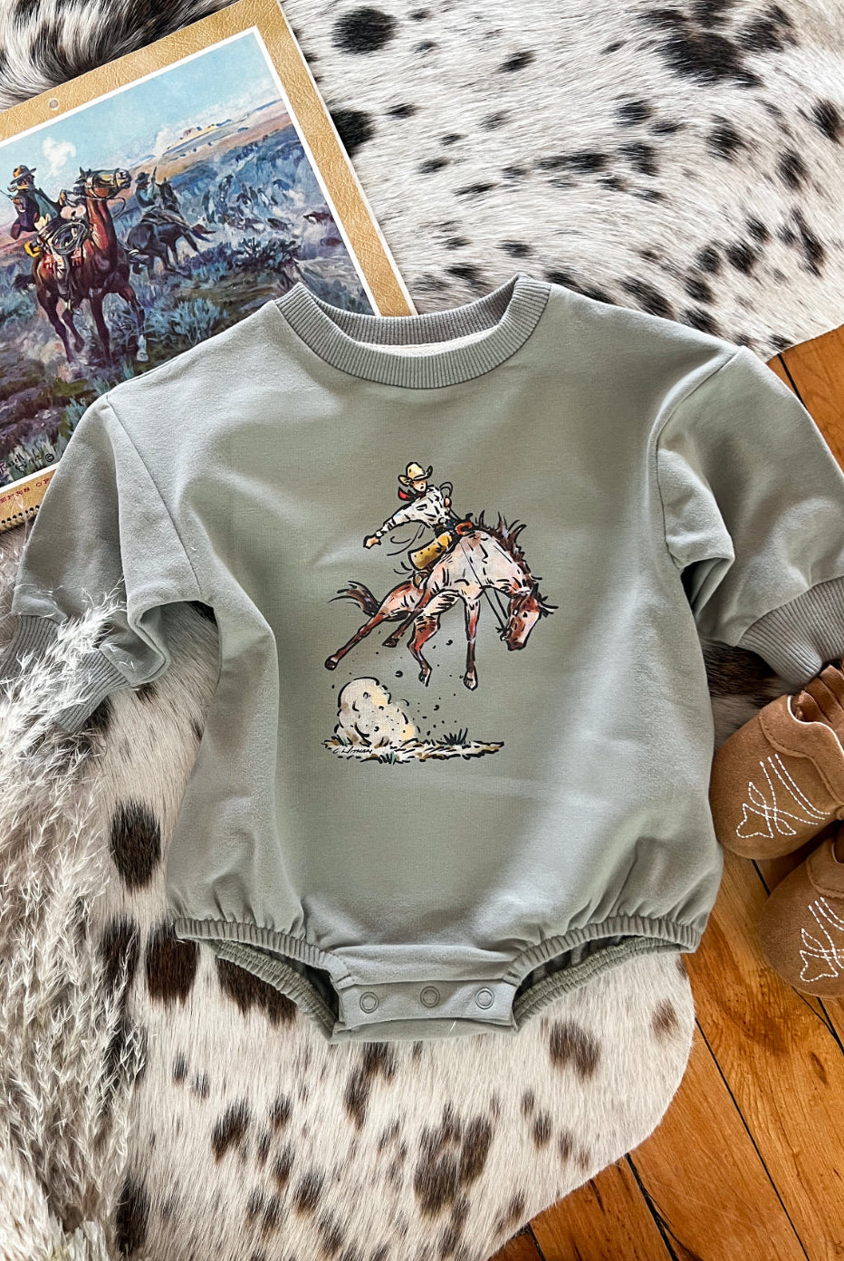 Cody Rank Roan Bubble Romper (light green)