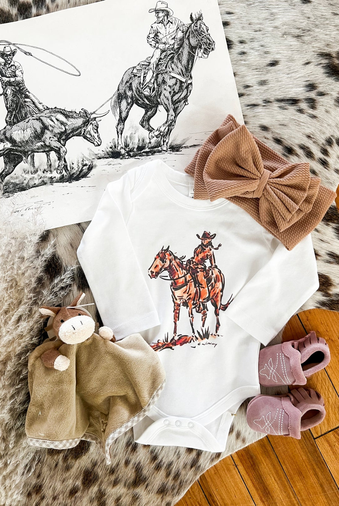 Lonerider Longsleeve Onesie(little kid)(white)